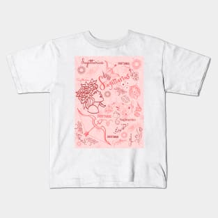 Pink Sagittarius Zodiac Sign - Astrology Design Kids T-Shirt